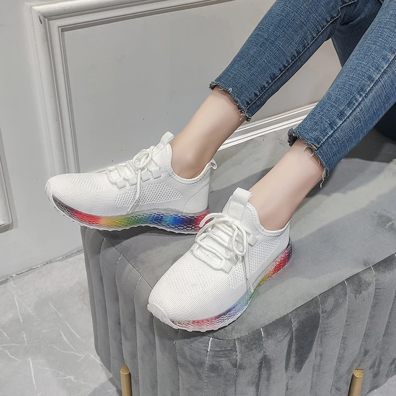 

Hot sale breathable lightweight fashion women casual sports shoes ladies sneakers women, Optional