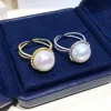 925 silver sterling wholesale DIY original simple style bread shaped design pearl accessories Resizable fancy Ring