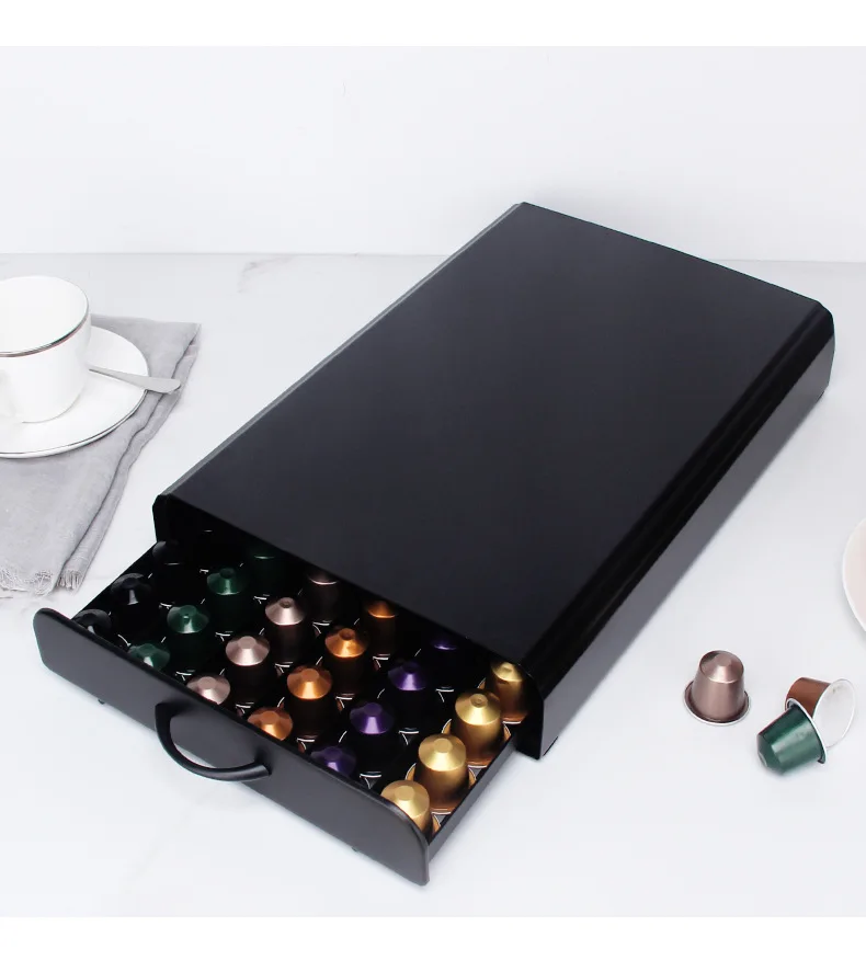 

M4 Coffee Nespresso Capsule Holder Coffee Pod Holder Nespresso Pod Holder Coffee Pod Drawer, Black