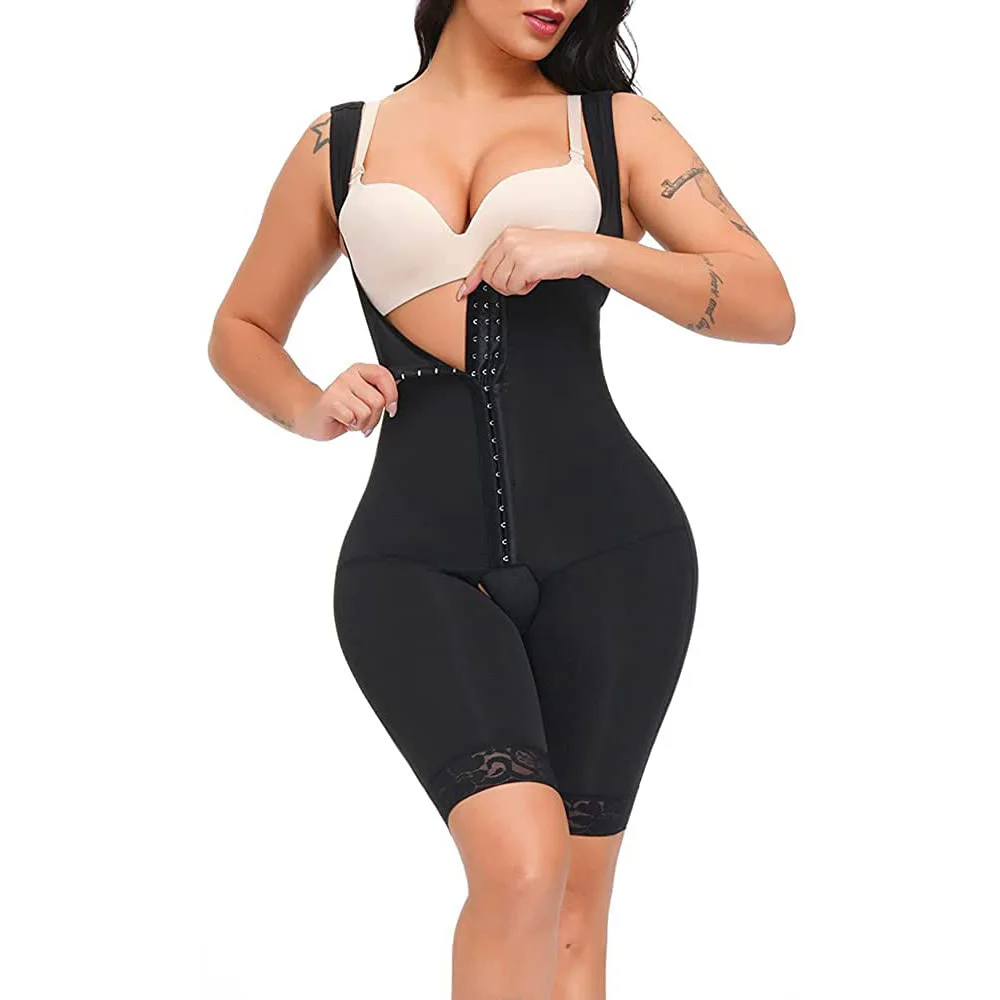 

2022 stage 1 2 high compression colombianas women shapewear post surgery BBL fajas reductoras bodysuits, Black nude