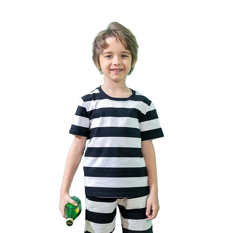 

Flash Top Kid's Cartoon Big Stripe T-Shirt Children's Summer T Shirt Boys' And Girl's Light On T-Shirt Short Sleeve