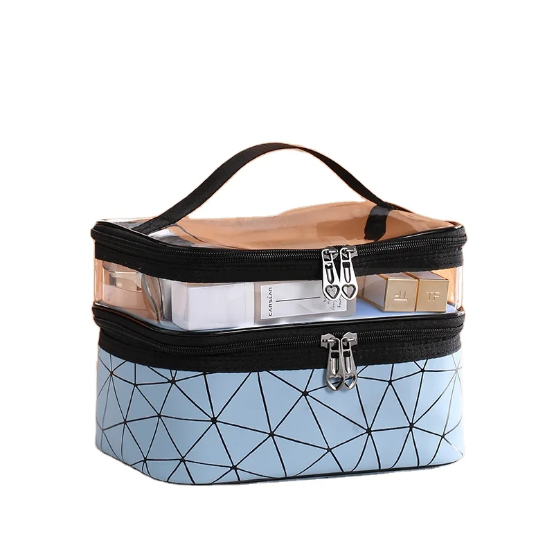 

Fashion Diamond Cosmetic Bags Designer Brand Fashion Diamond New Clear Makeup Bag Organizer Toiletry Travel Storage Bag