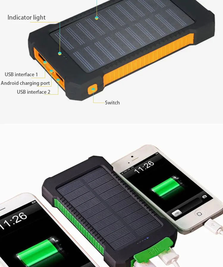 Custom Promotional New 20000mah Solar Charger Solar Power Bank - ANKUX.COM