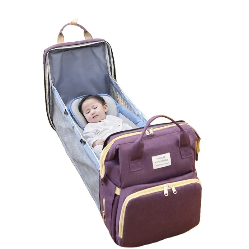 

Epsilon Portable travel bassinet foldable baby bed portable diaper nappy changing station mummy bag backpack travel Crib