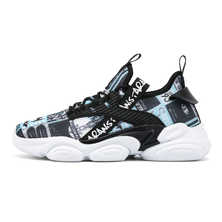 

2021 spring spring new breathable flying woven blade men's sports shoes