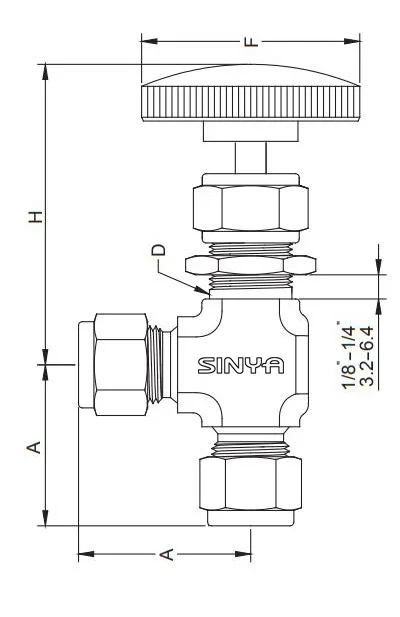 KTS 1//8 1//4 1//2 NPT Female Needle Valve 304 Stainless Steel Flow Control Thread Specification: 1//2