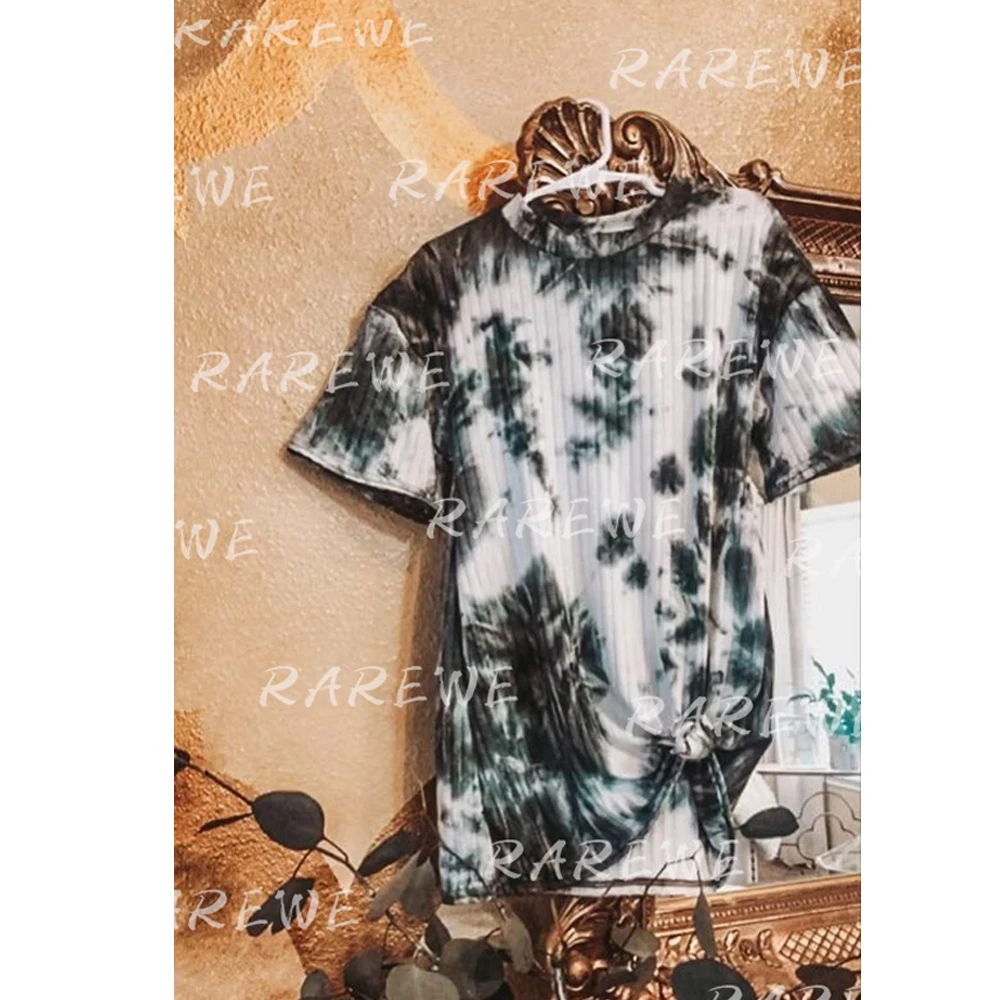 

2021 New Arrival Kids baby strip Tie dye t-shirt dress girls tie dye dress clothes boutique baby dresses