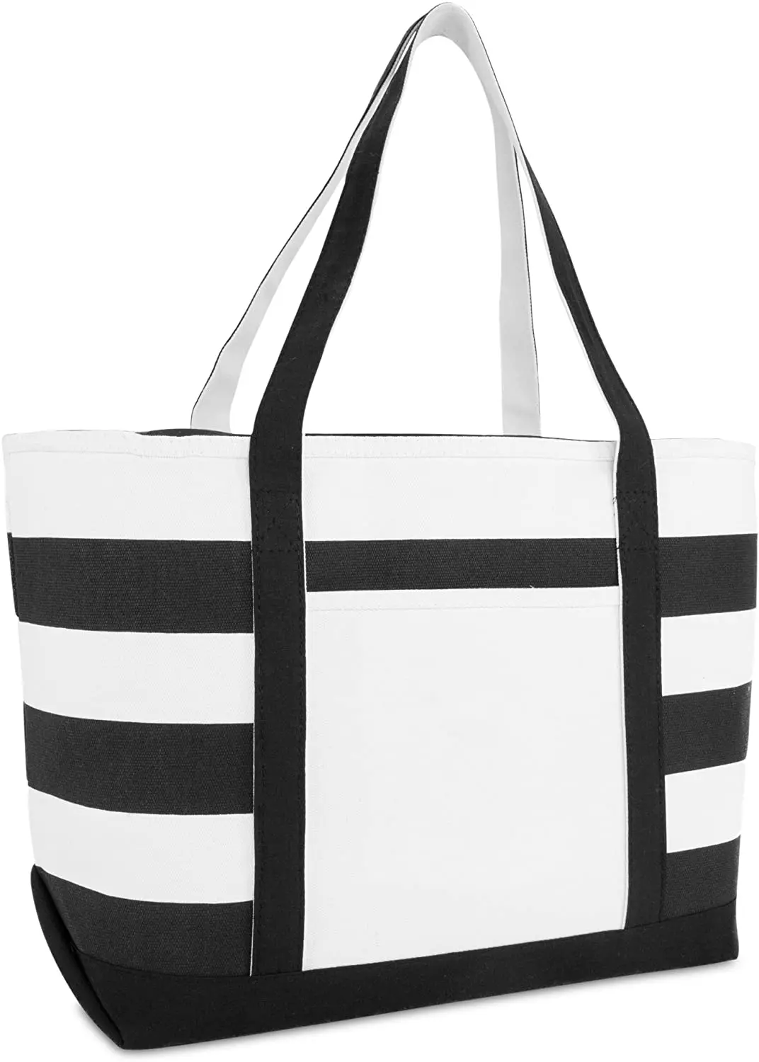 canvas striped tote