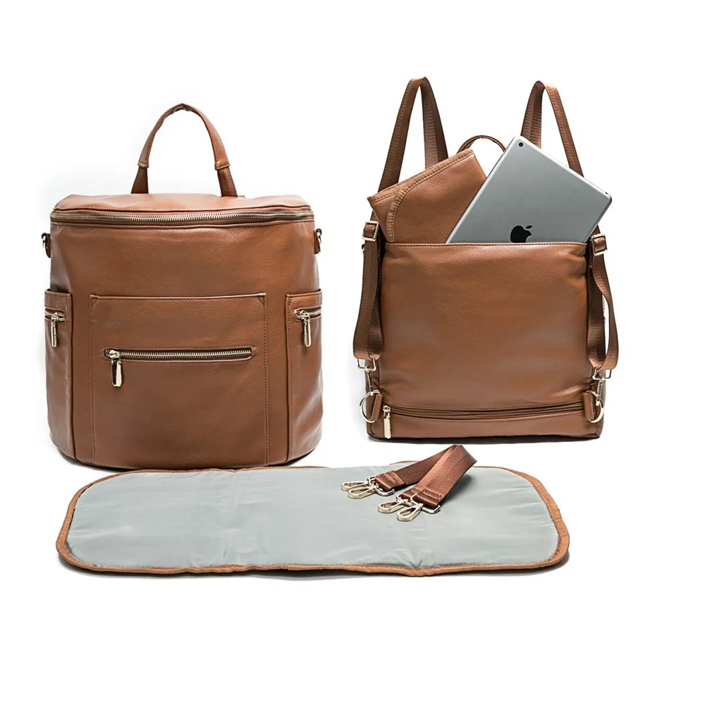

TDC-A011 quilted luxury leather diaper bag, Customized colors