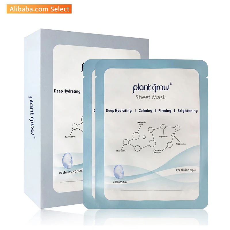 

Deep Hydrating Face Mask Organic Hyaluronic Acid Sheet Mask Form and Face Use Moisturizing Korean Facial Mask