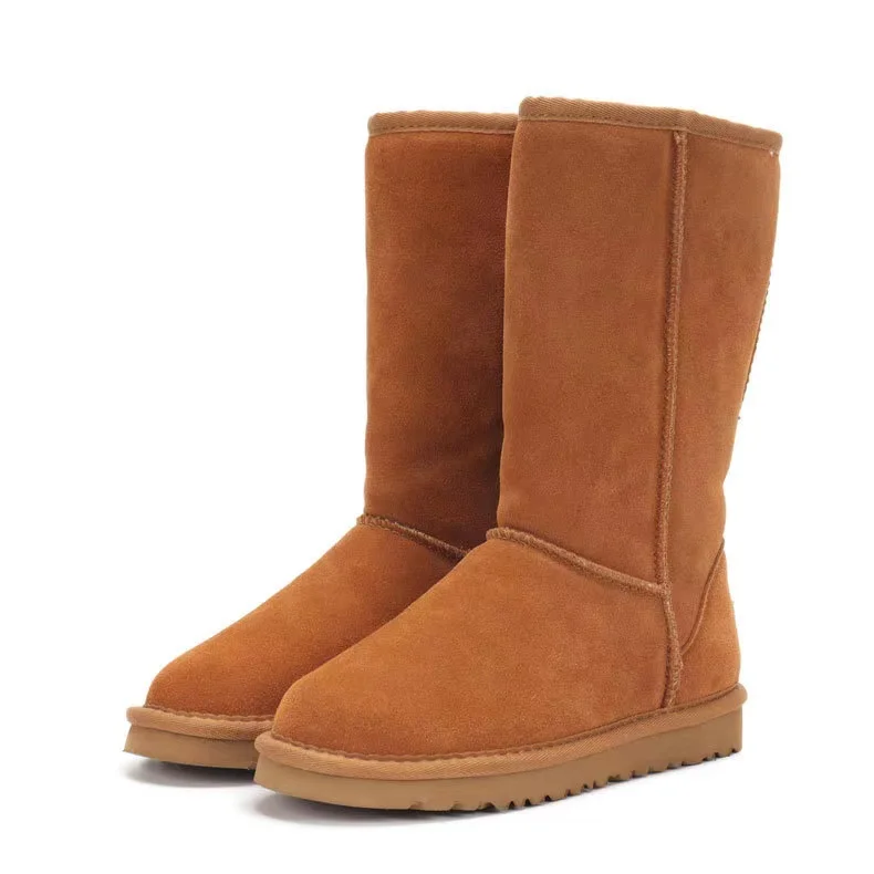 

Hot sale ladies warm High snow boots 100% real wool and sheepskin high quality hard-wearing huggh boots in winter