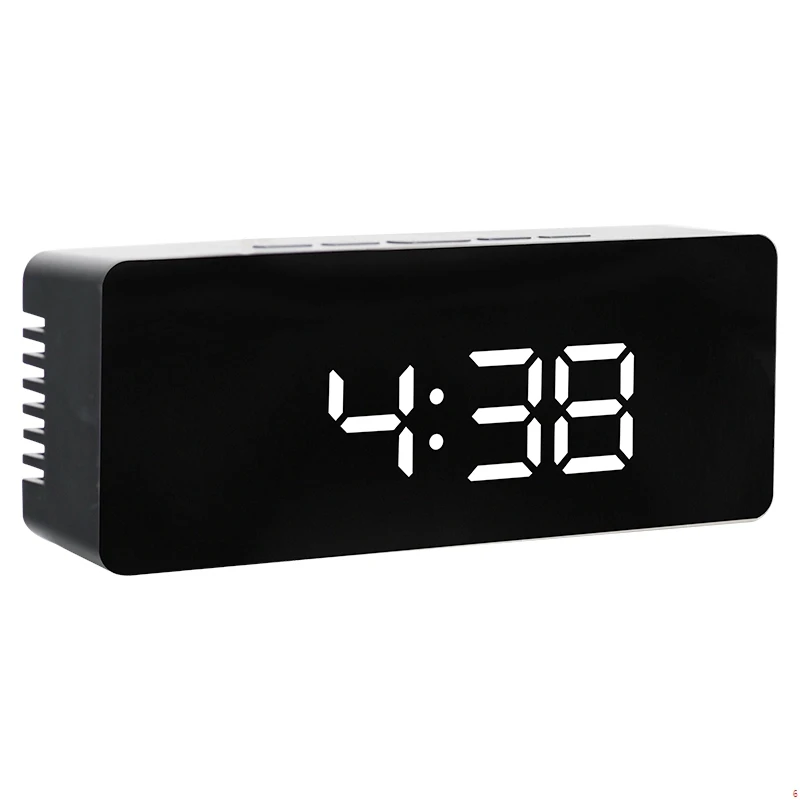 

2021 Fashionable Digital Temperature Humidity Alarm Bedroom Mini Small Clock Wall Table Led Controlled Alarm Controlled Clock