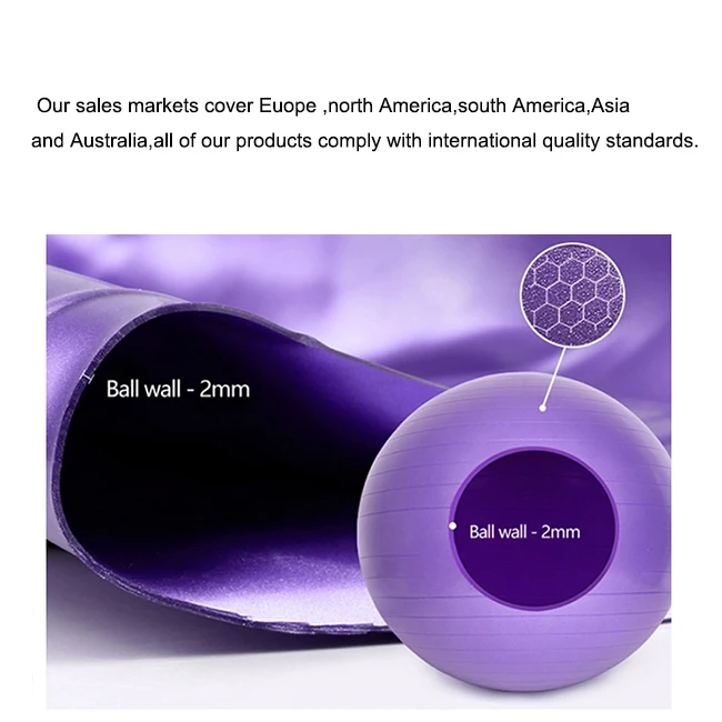 
55CM 65cm 75cm environmentally friendly material non toxic tasteless balance yoga ball 