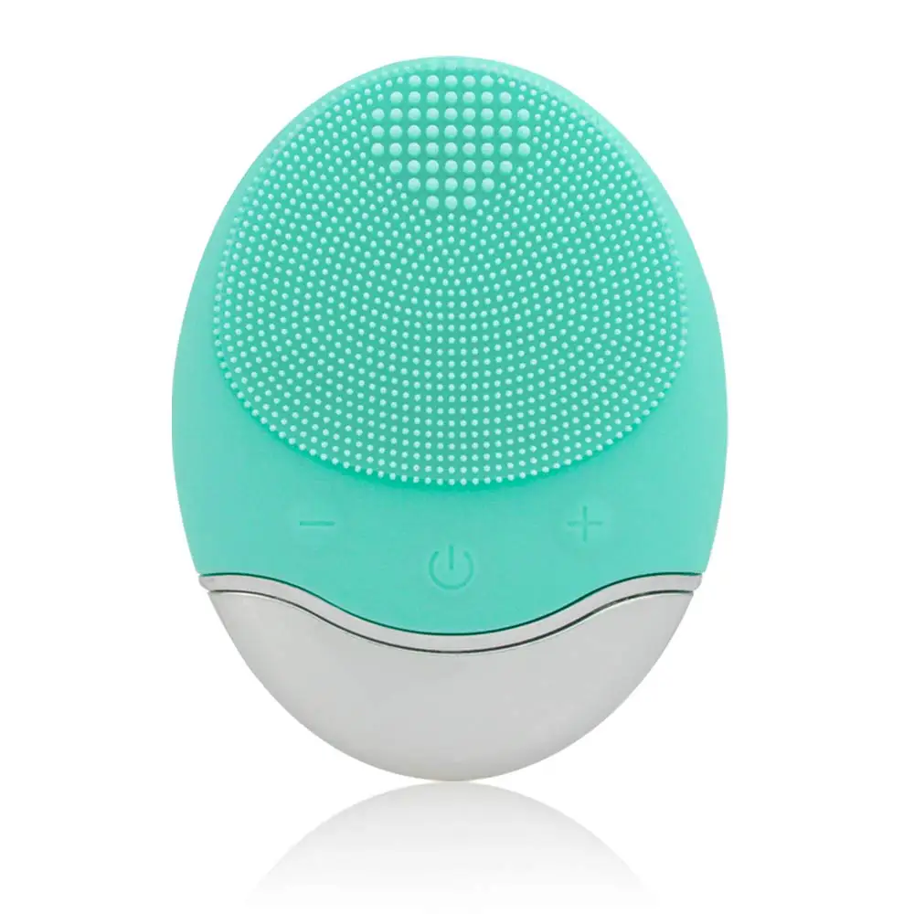 

Sonic Facial Cleansing Brush, Soft Silicone Waterproof Face Cleanser Bamboo Charcoal Wireless Charging Travel Size Massager, Customized