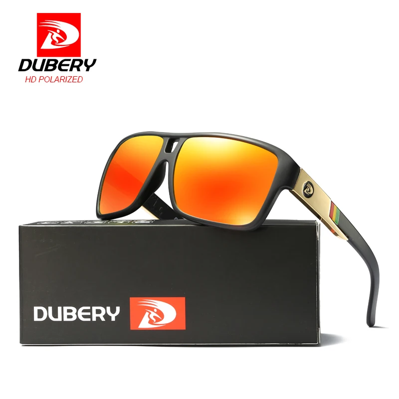 

DUBERY Men's Casual Polarized Sunglasses Square Glasses Frame Suitable For Driving Traveling Sports UV400 Lens Protection D008, Picture colors