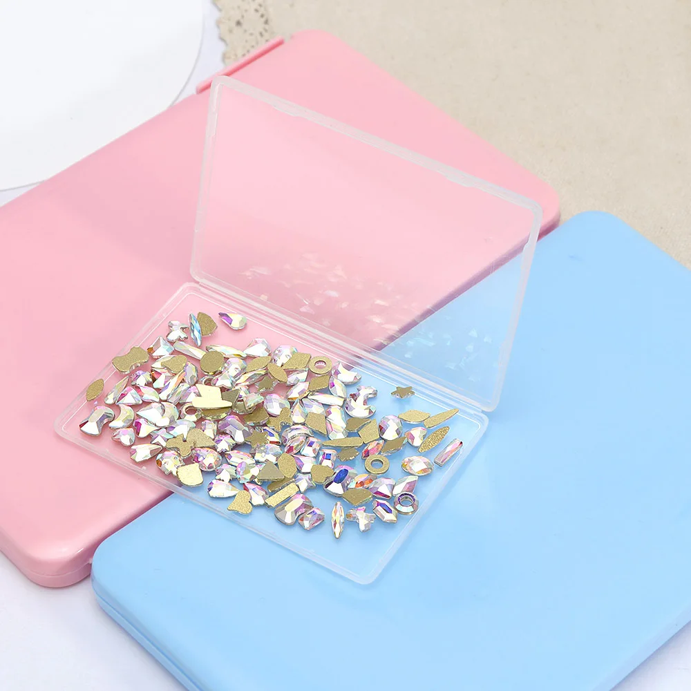 

120pcs Mixed Colorful Nail Rhinestone Flat Bottom Glitter Nail Art Crystal Rhinestones