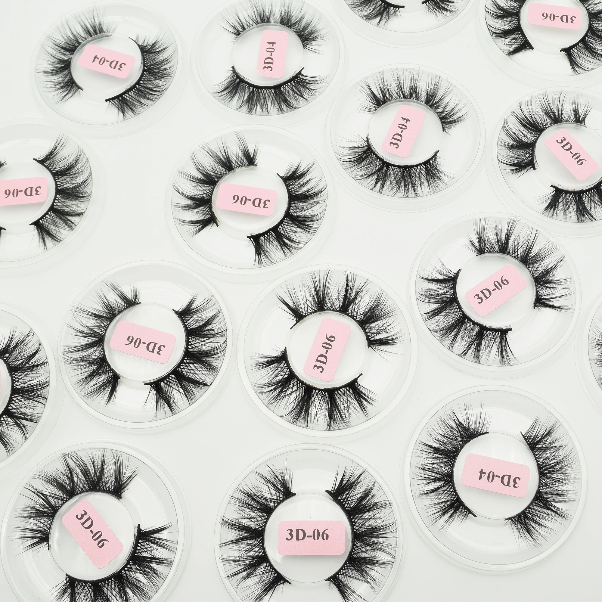 

25MM Bottom Full Strip 3D Mink Lashes100% Mink Eyelashes Vendor Customized Wholesale False Eyelashes Packaging Box, Natural black