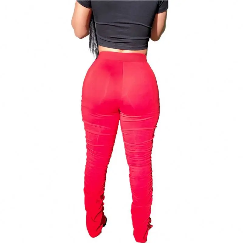 

2021 new arrivals style stacked pants Tight fitting women stacked leggings