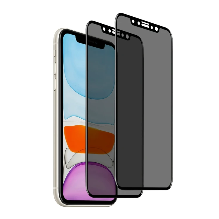 

Privacy Tempered Glass For iPhone 12 11 Pro Max Full Cover Anti Peeping Screen Protector Anti Spy For iPhone XS Max XR 7 8 Plus, Black