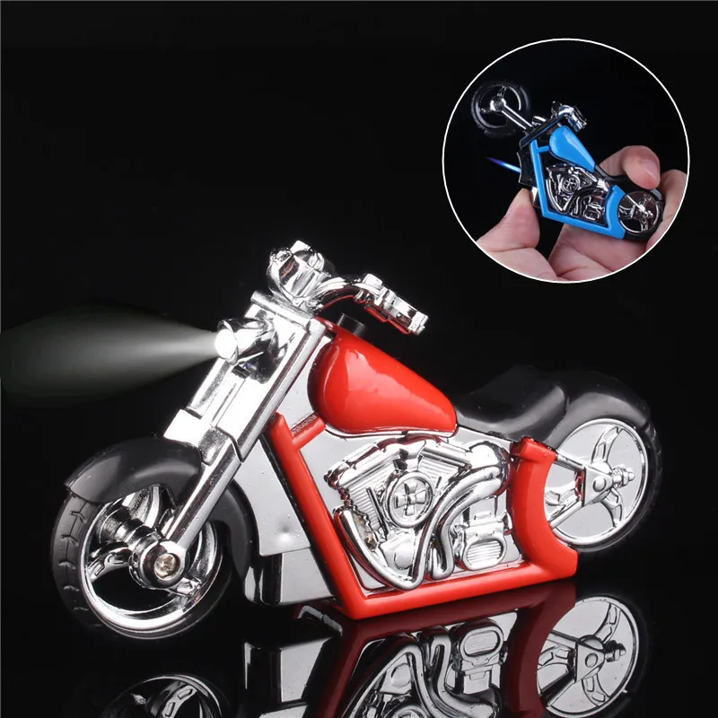 

Creative Motorcycle Gas Lighter With light Portable Inflatable Fashion Butane Gas Mens Gift Without Gas