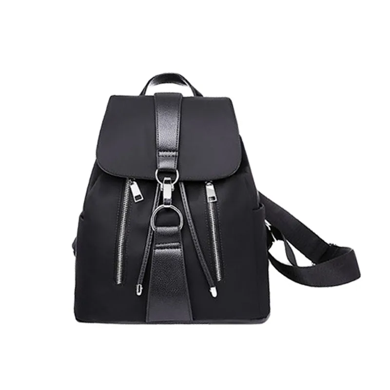 

Fashion Zaino In Pelle New Softback Bucket Bag Waterproof Travel Black Backpack