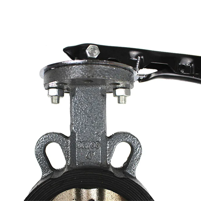 
China 150 Psi 6 Inch Rubber Seal Carbon Steel A216 WCB Wafer Type Butterfly Valve Exhaust 