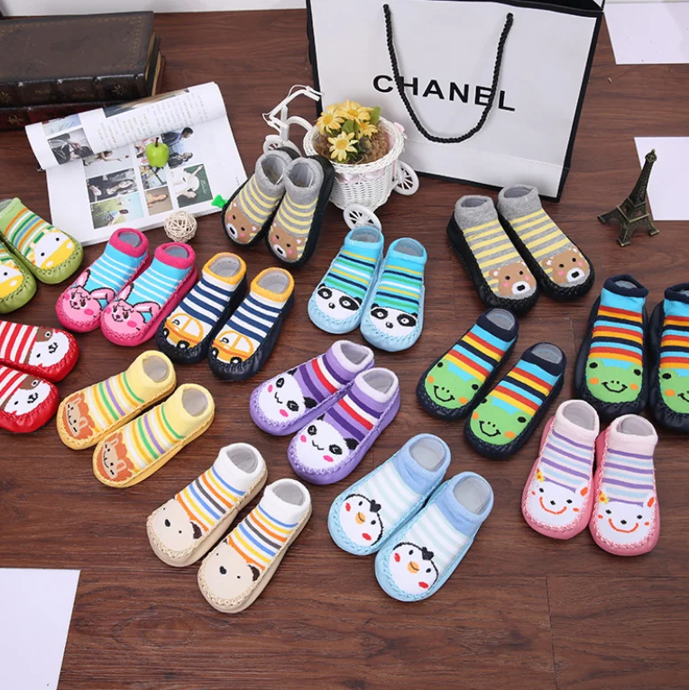 

Infant cute cartoon soft rubber bottom anti-slip floor baby shoe socks with rubber sole, Picture