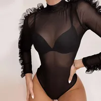 

FS0669D New style sexy mesh women bodysuits