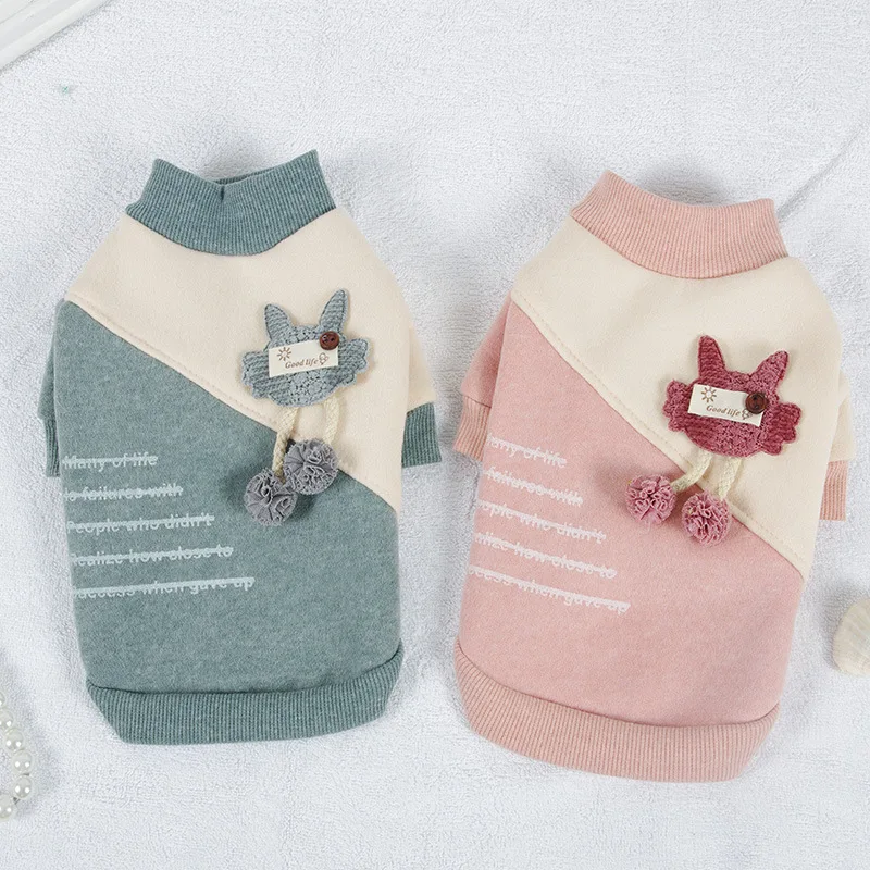 

Wholesale Cotton Cute Cartoon Autumn Dog Hoodie Pet Winter Clothes Warm Teddy Clothes Pet Apparel & Accessories