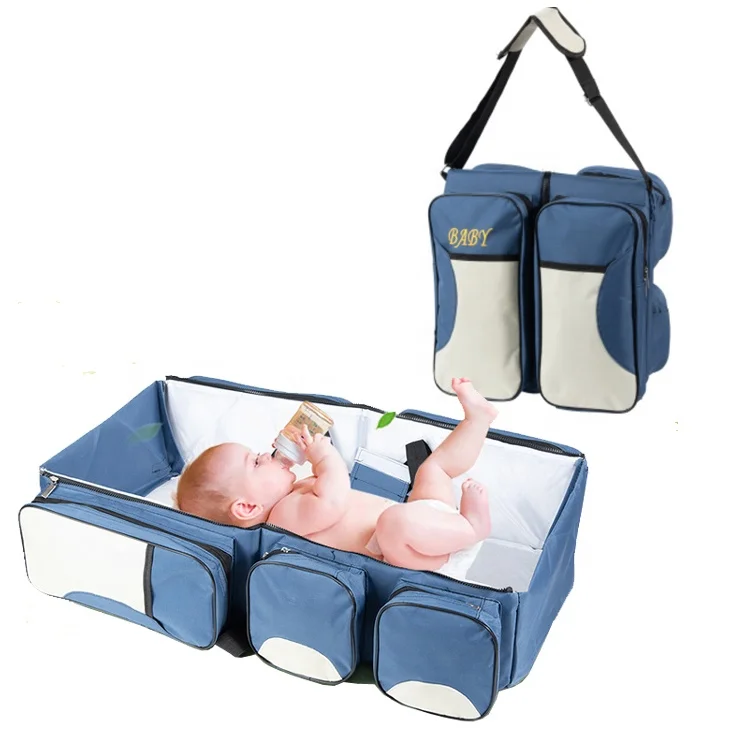 

KAIFEI INS hot selling foldable baby portable crib good quality infant soft bed