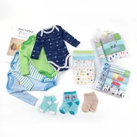 

100% cotton infant socks gift packing long sleeve baby bodysuit winter romper baby