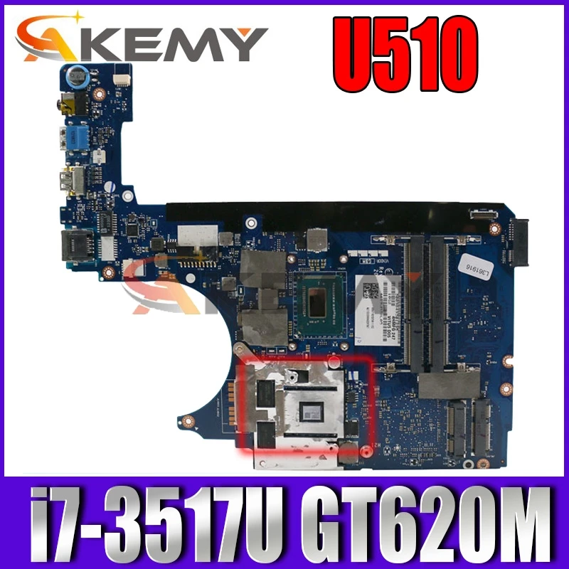 

Akemy VITU5 LA-8971P Laptop motherboard For U510 SR0N6 i7-3517U Geforce GT620M 1G DDR3