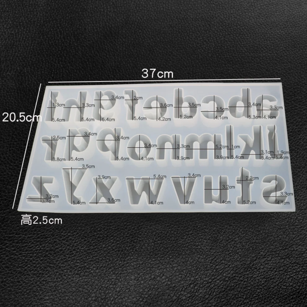 

Silica mould 2.5cm deep English small letters lowercase alphabet silicone mold