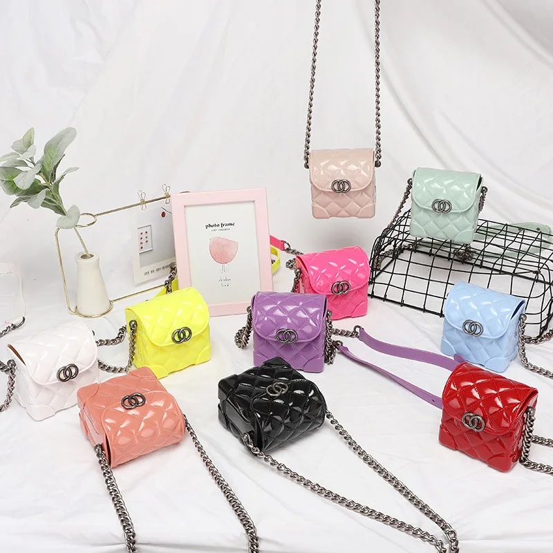 

2021 New Jelly Tasche Mini Chain Trendy Pochette Monedero Bolso Cartera Kids Bags Women Handbags, Picture color