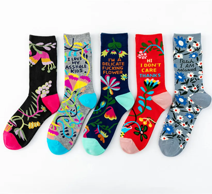 

Jingwen OEM Calcetines Graciosos Funny Women Socks Cotton