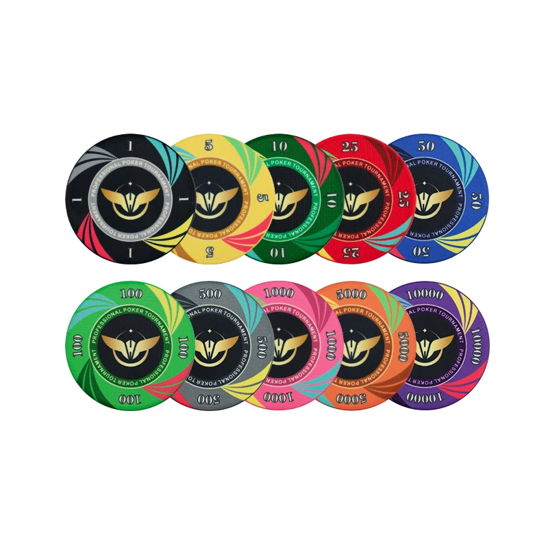 

YH OEM 10g Casino Standard Custom Chip Set Ceramic Poker Chip For Sale, 10 colors choose/custom design