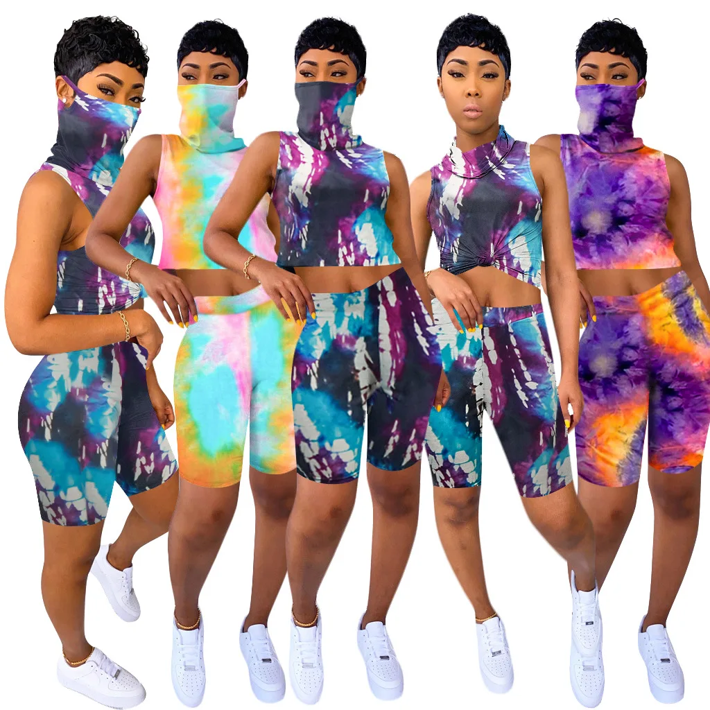 

B50531A New arrival women fashion printing casual 2pcs shorts set, Shown