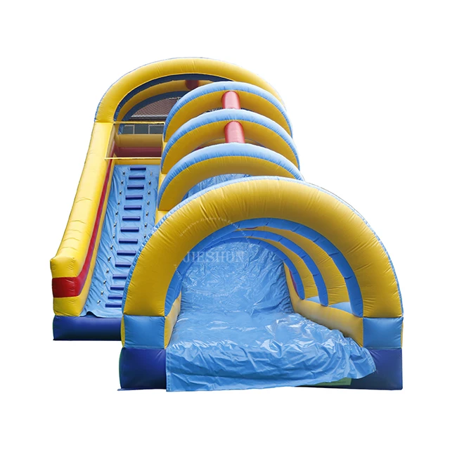 

Happy Inflatable Castle Combo Inflatable Jumping Slide High Quality PVC Air Blower Customized Size, Yellow