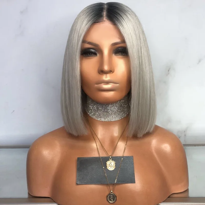 

Grade 12a 613 HD Virgin Frontal Short Lace Human Hair blonde straight Bob Synthetic Hair Wigs, None lace wig