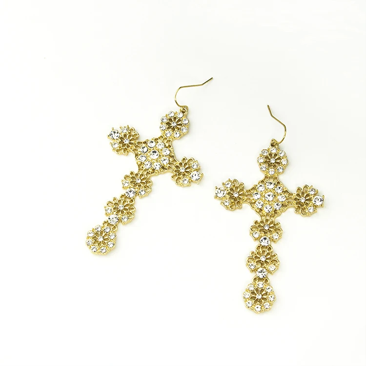 

Elegant Alloy Earring Crucifix Alloy Earrings Anniversary Alloy Earrings With Customized Packaging