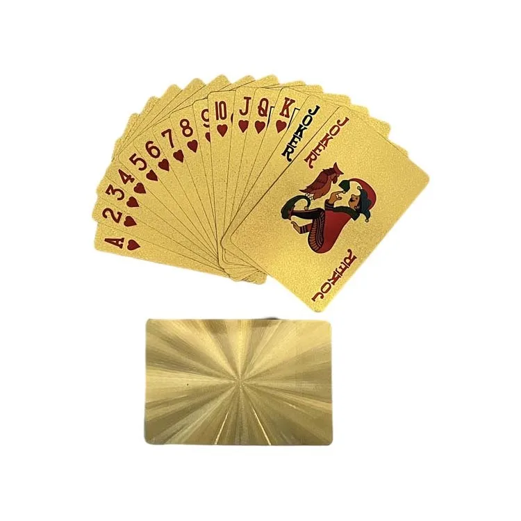 

Magic Waterproof Print Plastic Card Game Gold Foil Table Poker Playing Card, Customized color