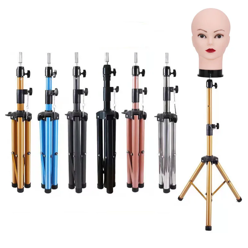

Wig Head Stand Tripod Mannequin Head Stand Adjustable StandFor Wigs Making Display Cosmetology Hairdressing Training