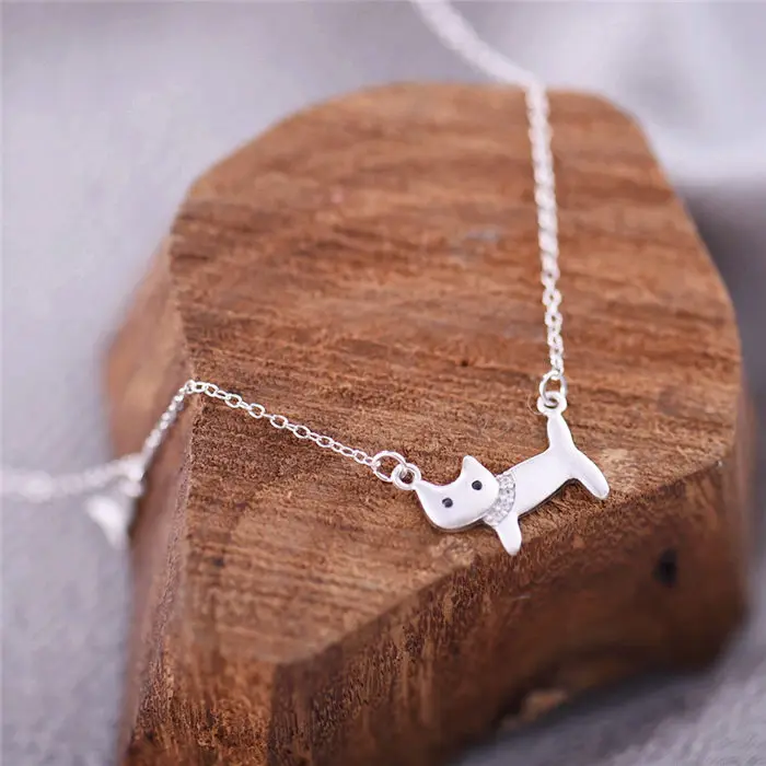 

Wholesale 925 Silver Animal catfish Necklace For Women High Quality jewelry 2021, Picture shows
