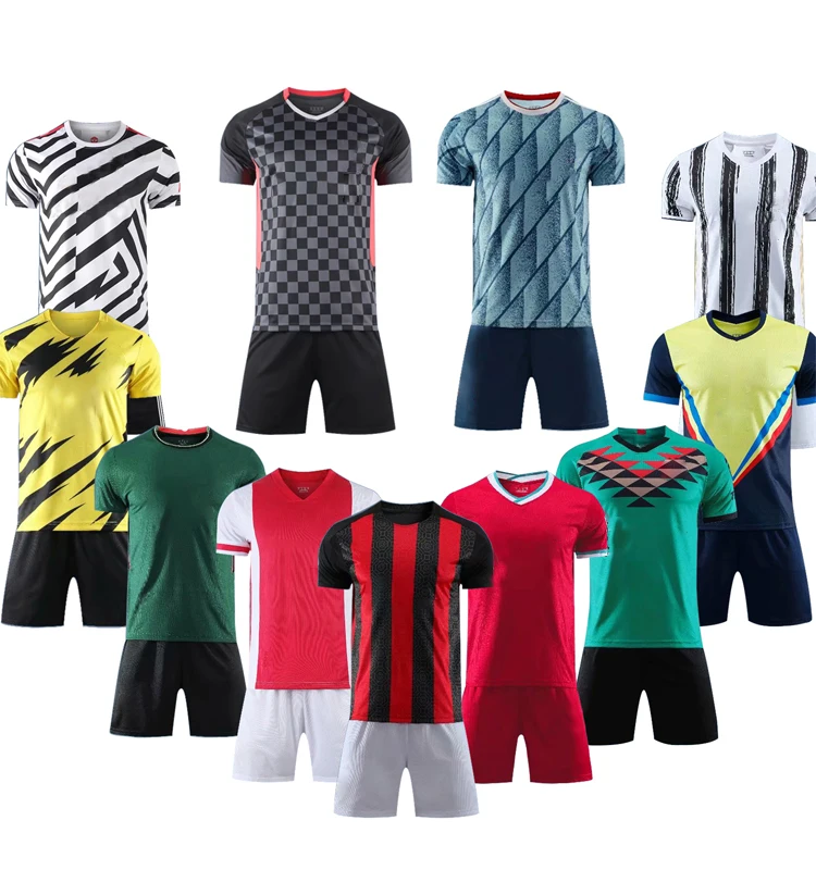 

21-22 High Quality 100% Polyester Club Soccer Uniform Soccer Jersey Set