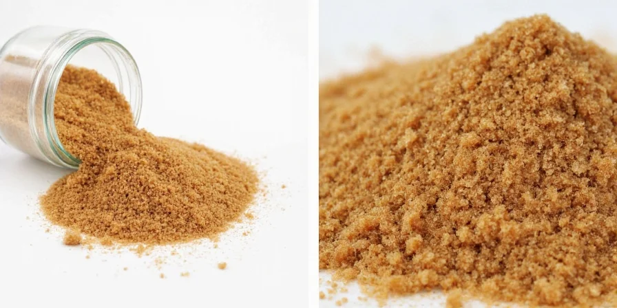 Granulated brown sugar added to barbecue sauce