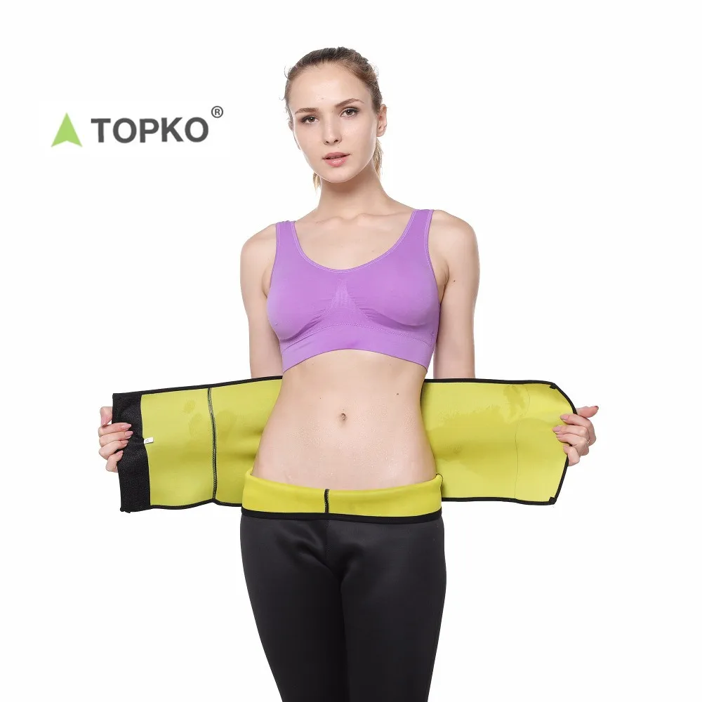 

TOPKO 2020 New Style High Quality Women Waist Trainer Belt Trimmer Slimming Body Shaper Hot Sweat Sports Girdles Workout, Mix color