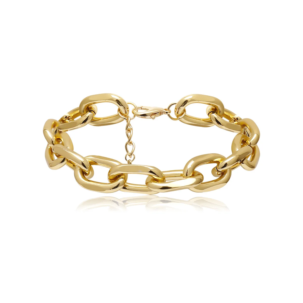 

Women Gold Single Chunky Link Chian Anklets, As picture show