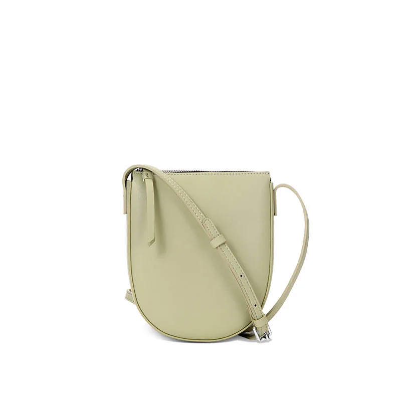 

TS8151 2021 Spring Summer New Fashion Genuine Leather Handbags Retro Shoulder Messenger Bag Large Capacity Bucket Shape Woman