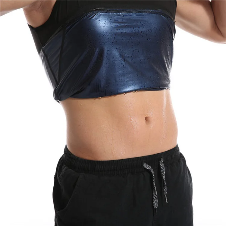 

Amazon Hot Selling Women and Men Sauna Vest Sweat Tank Top Shapewear Weight Loss Workout Shirt Low MOQ Directly Factory, Black