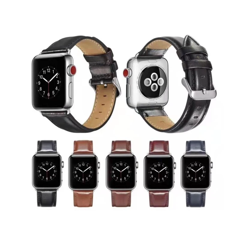 

Vintage Watch Straps Calf Leather Strap for Apple Watch Genuine Leather Band For iwatch
